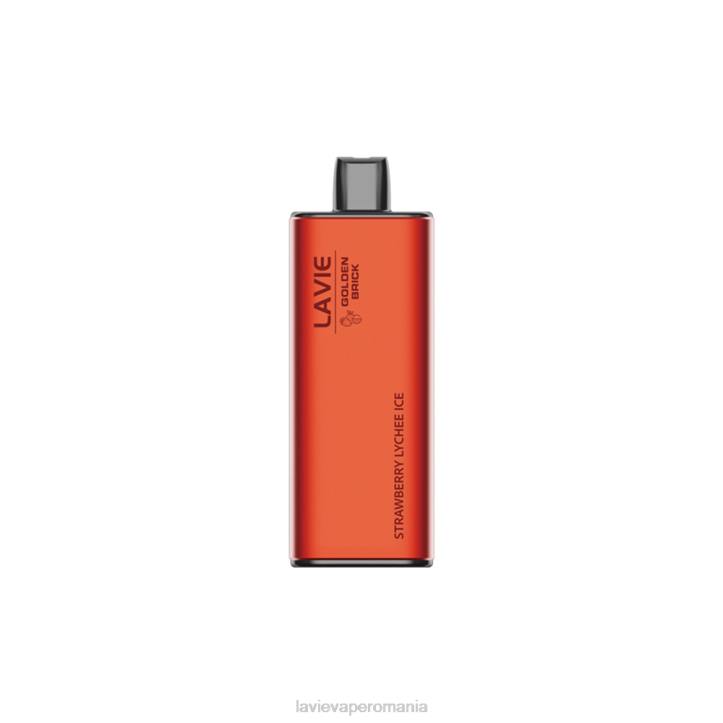 N88V67 Lavie Vape Preţ | gheață de litchi cu căpșuni LAVIE GOLDEN BRICK 10000 de pufuri